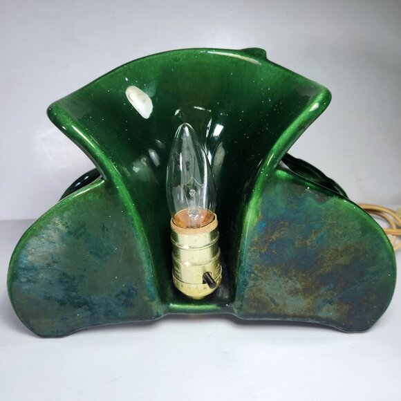 Mid Century Leaping Deer TV Lamp Planter Forest Green Retro Vintage 10.5”X 7.5” - Picture 7 of 15